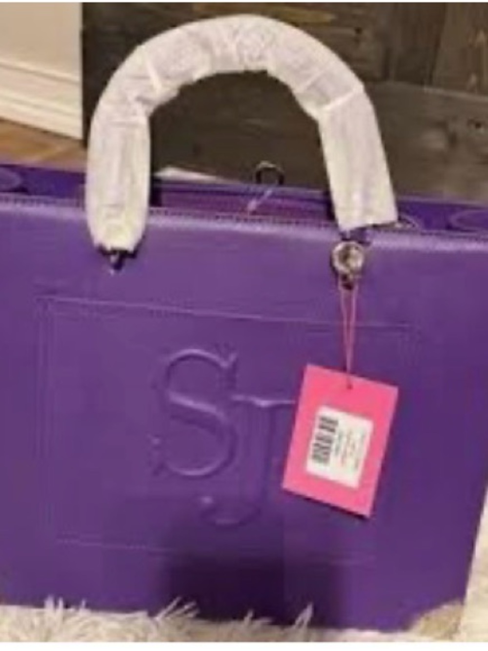 Sassy Jones Purple Embossed Satchel